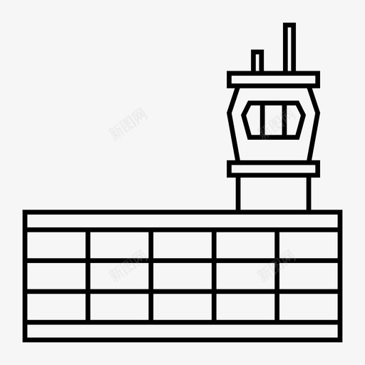 机场大楼中心图标svg_新图网 https://ixintu.com 中心 塔楼 大楼 机场 航站楼