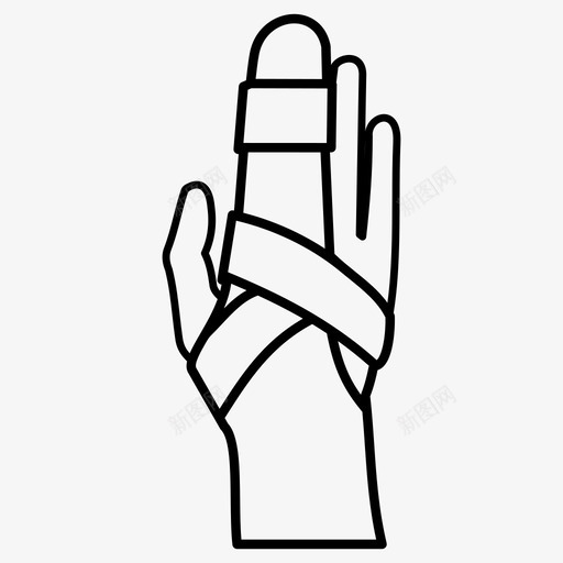 手指夹板事故绷带图标svg_新图网 https://ixintu.com 事故 压迫 手指夹板 绷带