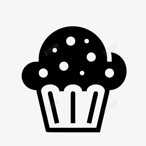松饼杯形蛋糕马德琳图标svg_新图网 https://ixintu.com 杯形蛋糕 松饼 甜食 脂肪雕刻 马德琳