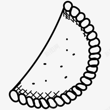 手馅饼烘焙食品馅饼图标图标