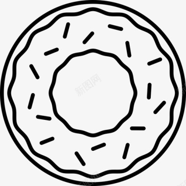 甜甜圈食物戒指图标图标