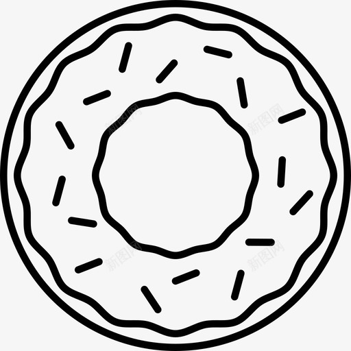甜甜圈食物戒指图标svg_新图网 https://ixintu.com 快餐 戒指 甜甜圈 糖 食物