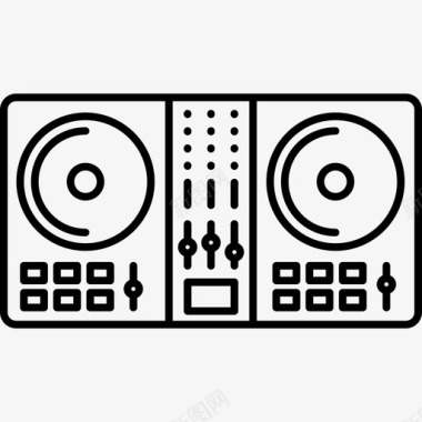 DJ混音器音乐图标图标
