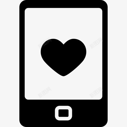 有心脏科技智能手机的手机图标svg_新图网 https://ixintu.com 智能手机的手机 有心脏 科技