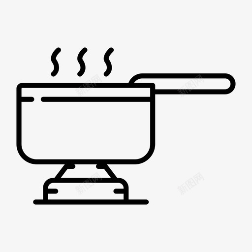 锅煮沸炉子图标svg_新图网 https://ixintu.com 器具 炉子 煮沸 线图标 锅