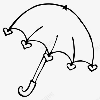 心伞爱情人图标图标
