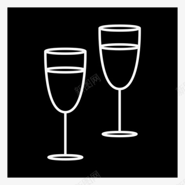 葡萄酒饮料白葡萄酒图标图标