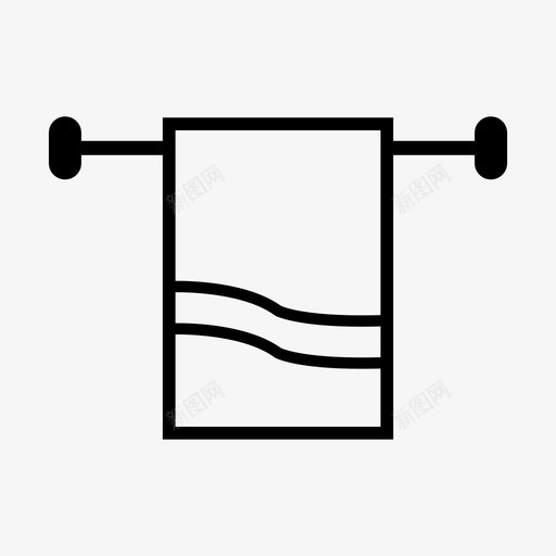 毛巾沙滩布图标svg_新图网 https://ixintu.com 卫生 布 棉 毛巾 毛巾架 沙滩