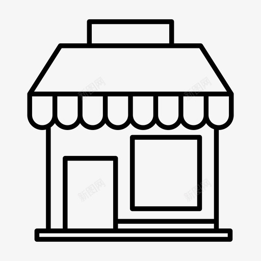 市场商店商业图标svg_新图网 https://ixintu.com 商业 商店 市场