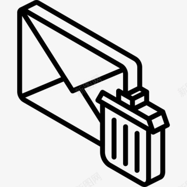 邮件垃圾桶信封信件图标图标