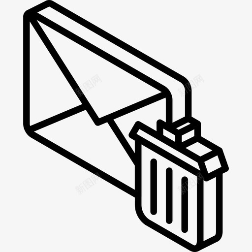 邮件垃圾桶信封信件图标svg_新图网 https://ixintu.com 信件 信封 邮件iso大纲 邮件垃圾桶 邮政