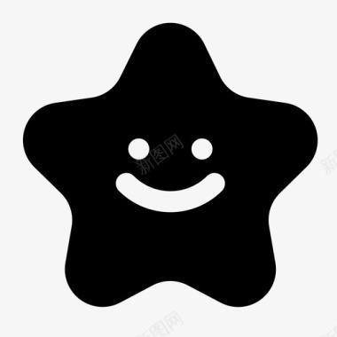 明星表情符号微笑图标图标