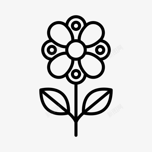 花花园春天图标svg_新图网 https://ixintu.com 春天 花 花园