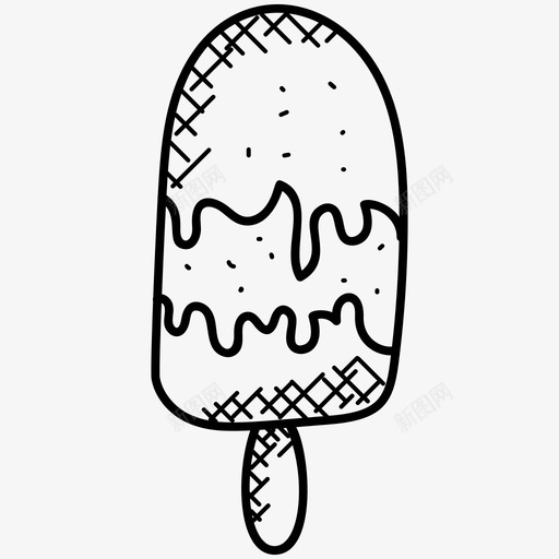 冰棍冷冻食品冰激凌图标svg_新图网 https://ixintu.com 冰棍 冰激凌 冷冻食品 食品和饮料涂鸦图标