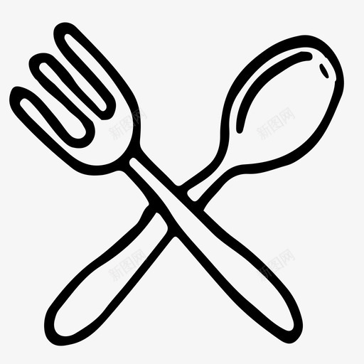 采购产品勺子和叉子烹饪餐具图标svg_新图网 https://ixintu.com 厨房 厨房用具 烹饪 盘子 采购产品勺子和叉子 餐具