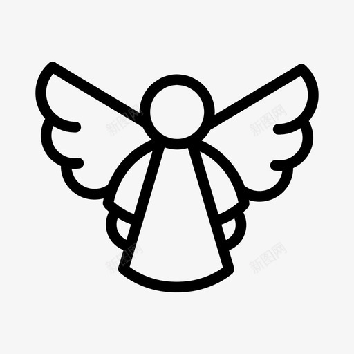 天使飞翔翅膀图标svg_新图网 https://ixintu.com 天使 天使的翅膀 翅膀 飞翔