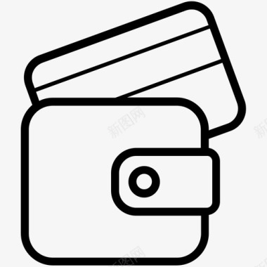 信用卡和钱包银行商业图标图标