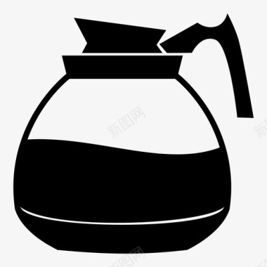 咖啡壶美式咖啡饮料图标图标