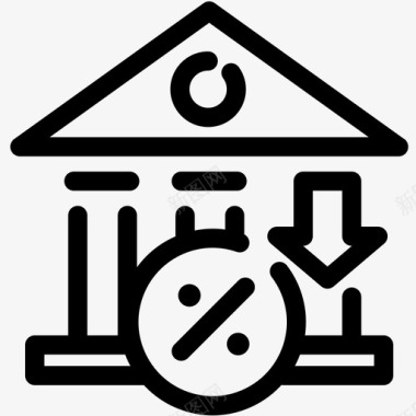 利息银行货币图标图标