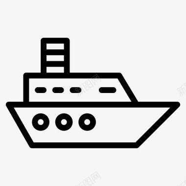 船游轮运输图标图标