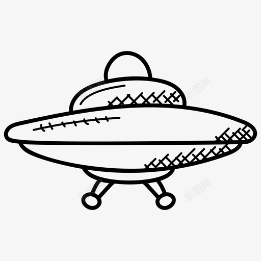 不明飞行物飞碟航天器图标svg_新图网 https://ixintu.com 不明飞行物 太空和飞机涂鸦图标 宇宙飞船 航天器 飞碟