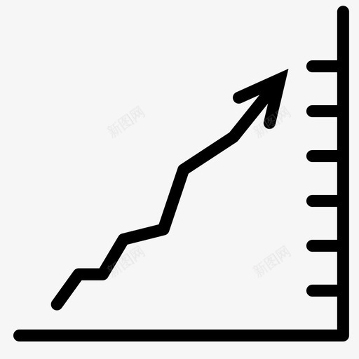 图表增加线条图图标svg_新图网 https://ixintu.com 向上 图表 增加 线条图 集合