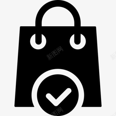 确认购物袋批准完成图标图标