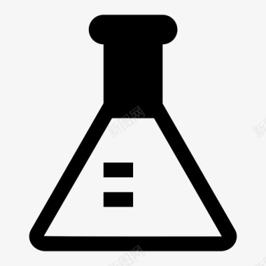 锥形瓶化学烧瓶实验室研究图标图标