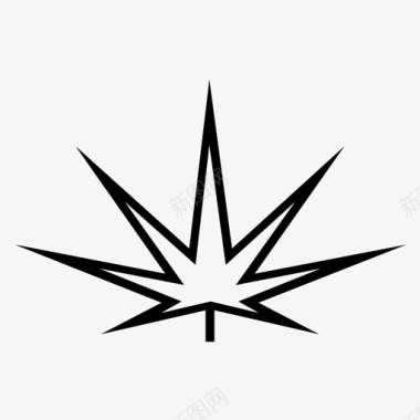 大麻草药植物图标图标