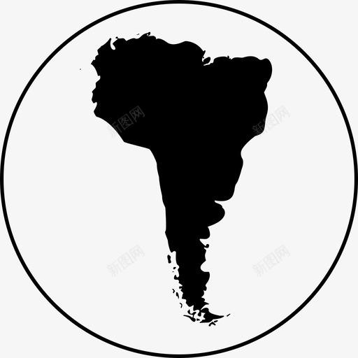 南美洲地图图标svg_新图网 https://ixintu.com 南美洲 地图