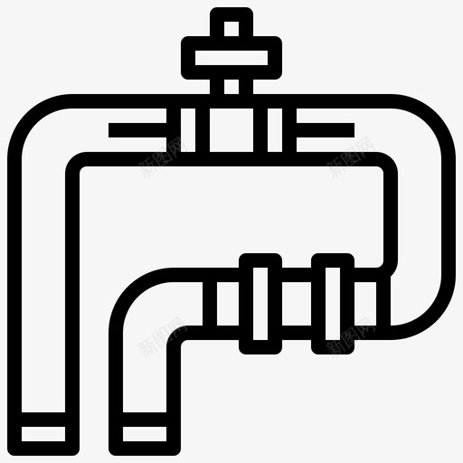 管道施工施工工具图标svg_新图网 https://ixintu.com 工具修理 施工 施工工具 管道