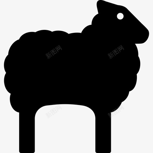 绵羊动物家养图标svg_新图网 https://ixintu.com 农场 动物 家养 母羊 绵羊