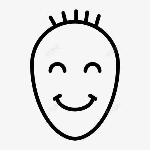 微笑表情个人资料图标svg_新图网 https://ixintu.com 个人资料 微笑 用户 表情