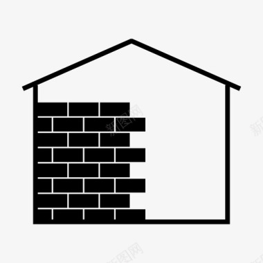 建筑砖墙开发图标图标