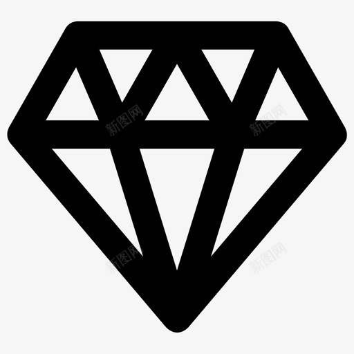 价值钻石必需品系列图标svg_新图网 https://ixintu.com 价值 必需品系列 钻石