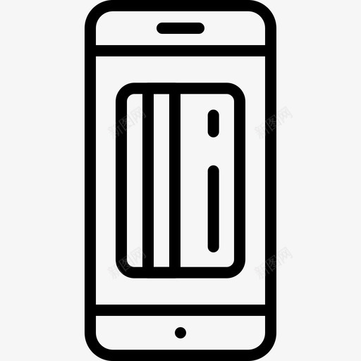 电话卡信用卡手机图标svg_新图网 https://ixintu.com 信用卡 手机 支付 智能手机 电话卡 银行线路