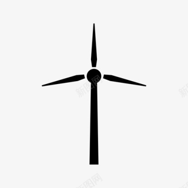 风力涡轮机替代品生态图标图标