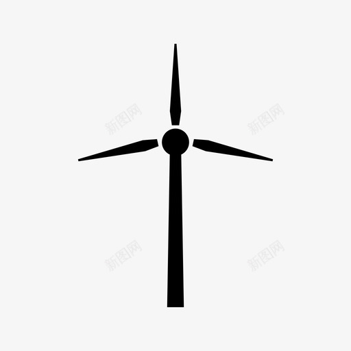 风力涡轮机替代品生态图标svg_新图网 https://ixintu.com 发电机 替代品 生态 电力 风力涡轮机