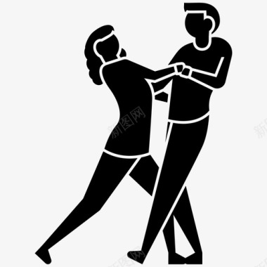 舞蹈表演情侣舞舞蹈节图标图标