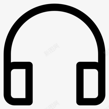 耳机护盖耳朵图标图标