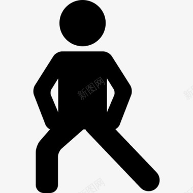 锻炼腿人动作的人图标图标