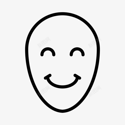 微笑表情个人资料图标svg_新图网 https://ixintu.com 个人资料 微笑 用户 表情