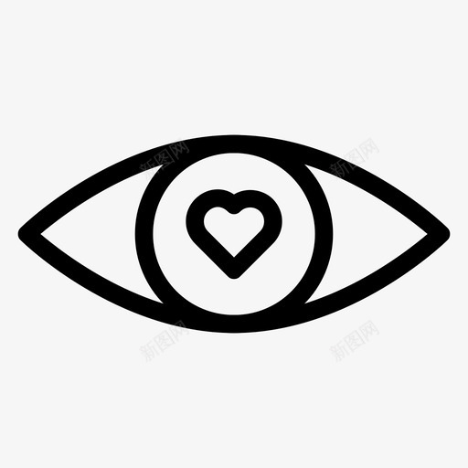 眼睛眼球五官图标svg_新图网 https://ixintu.com 五官 光学 情人节 眼球 眼睛 视觉 镜头