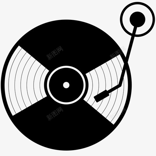 转盘dj音乐图标svg_新图网 https://ixintu.com dj dj和音乐设备 乙烯基 唱片 复古 转盘 音乐