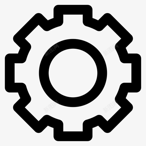 设置齿轮管理图标svg_新图网 https://ixintu.com 大纲基本2 管理 系统 设置 过程 齿轮