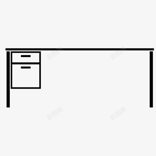 书桌柜台家具图标svg_新图网 https://ixintu.com 书桌 写字台 家具 工作空间 柜台 桌子