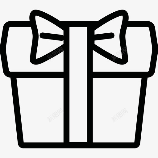 顶部有丝带的礼品盒礼品盒图标svg_新图网 https://ixintu.com 礼品盒 顶部有丝带的礼品盒