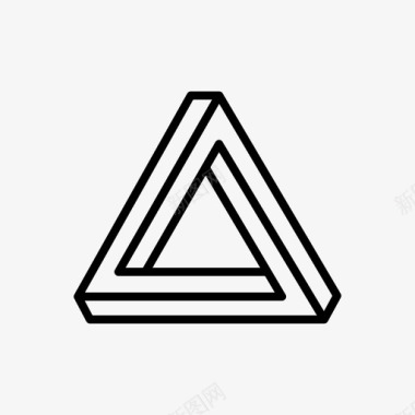 不可能的形状不可能的图形彭罗斯三角图标图标