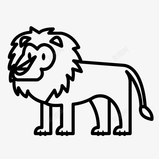 狮子体非洲狮狮子王图标svg_新图网 https://ixintu.com 掠食者 狮子体 狮子座 狮子王 非洲狮