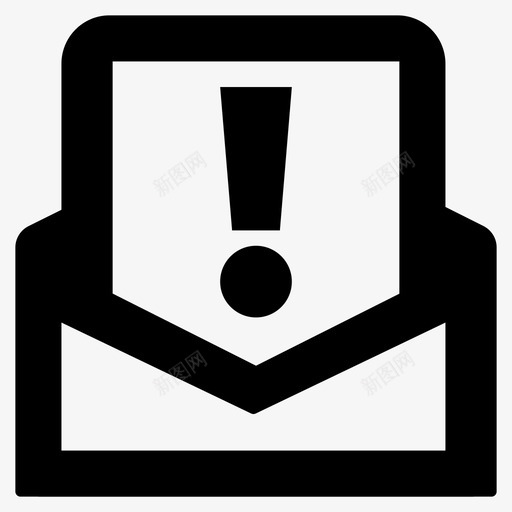 通知信紧急邮件警告图标svg_新图网 https://ixintu.com 紧急邮件 警告 通知信